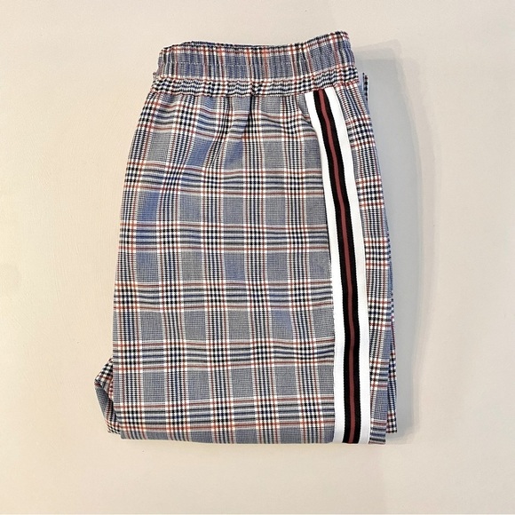 Hollister Mid-Rise Plaid Side Striped Trousers - Picture 7 of 8